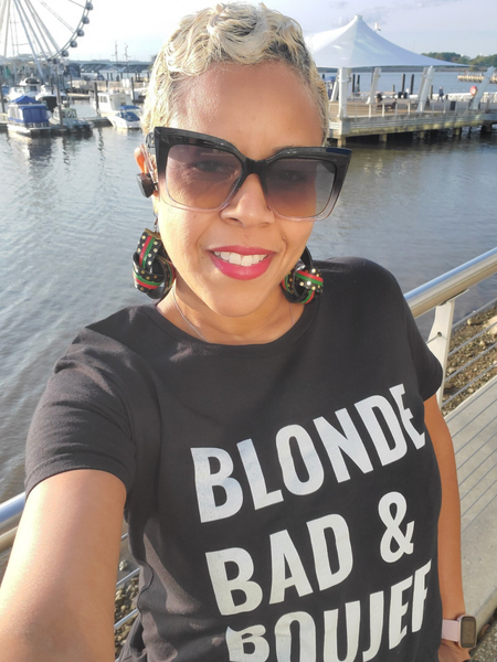 Blonde, Bad & Boujee short sleeve t-shirt