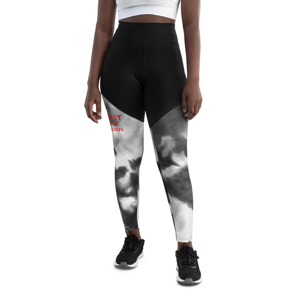 BLACK TYE DYE Sports Leggings