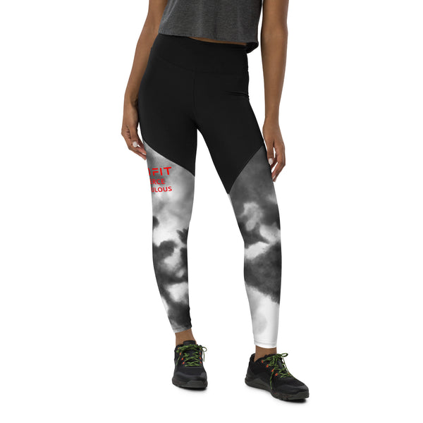 BLACK TYE DYE Sports Leggings