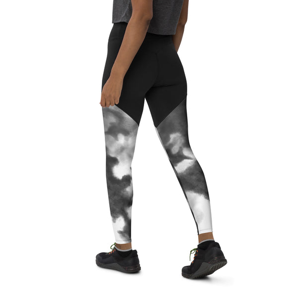 BLACK TYE DYE Sports Leggings