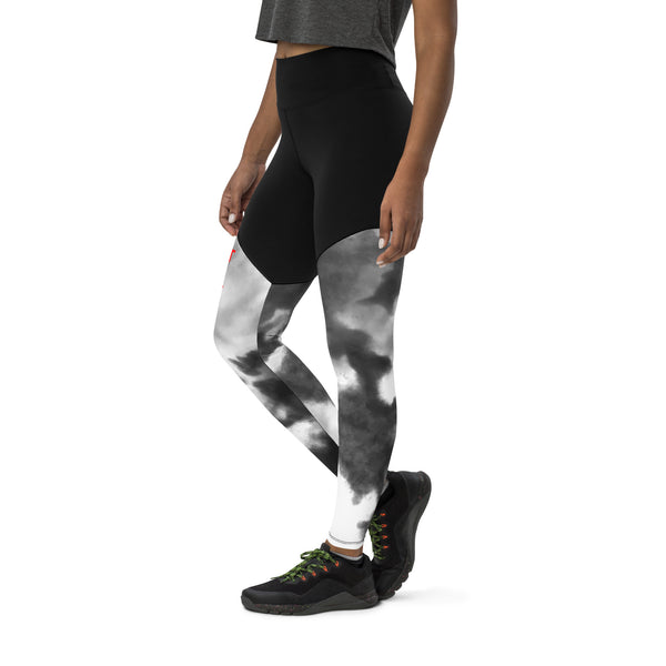 BLACK TYE DYE Sports Leggings