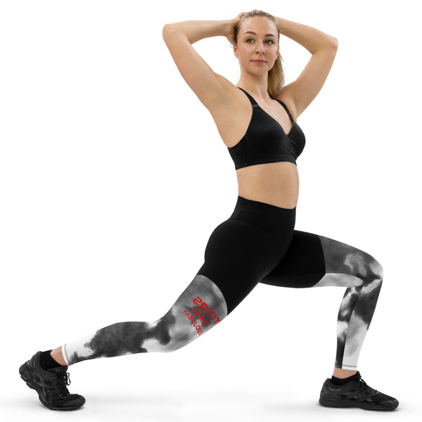 BLACK TYE DYE Sports Leggings