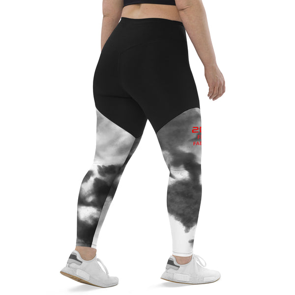 BLACK TYE DYE Sports Leggings
