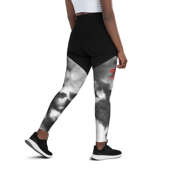 BLACK TYE DYE Sports Leggings