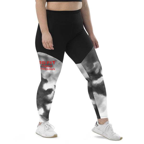 BLACK TYE DYE Sports Leggings