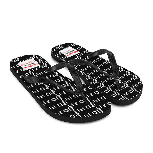 2D FIT Flip-Flops Noir