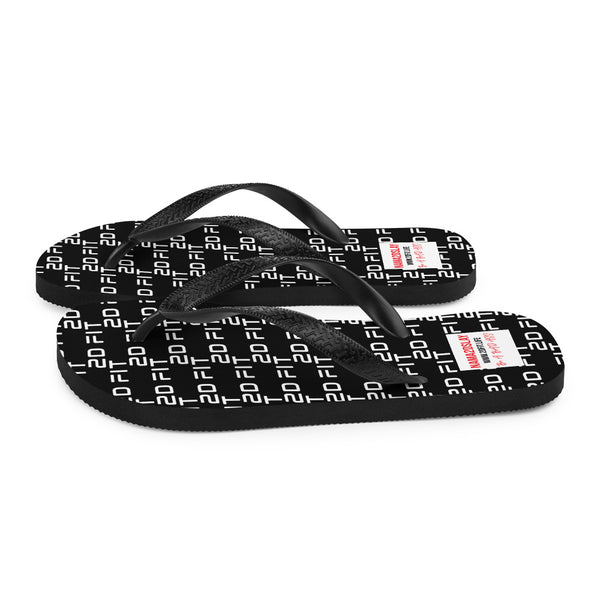 2D FIT Flip-Flops Noir