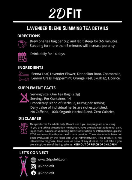 2D Fit Lavender Blend Slim Tea