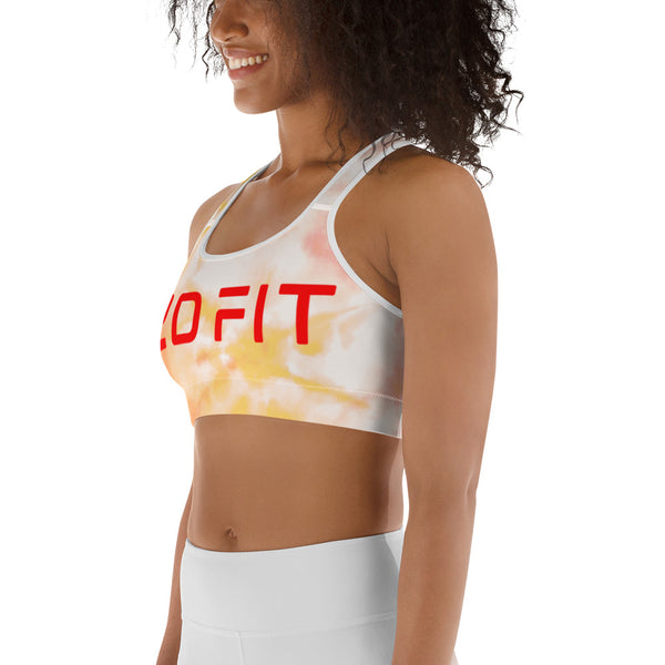 2D FIT PEACH TYE DYE SPORTS BRA