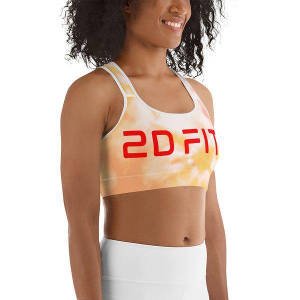 2D FIT PEACH TYE DYE SPORTS BRA